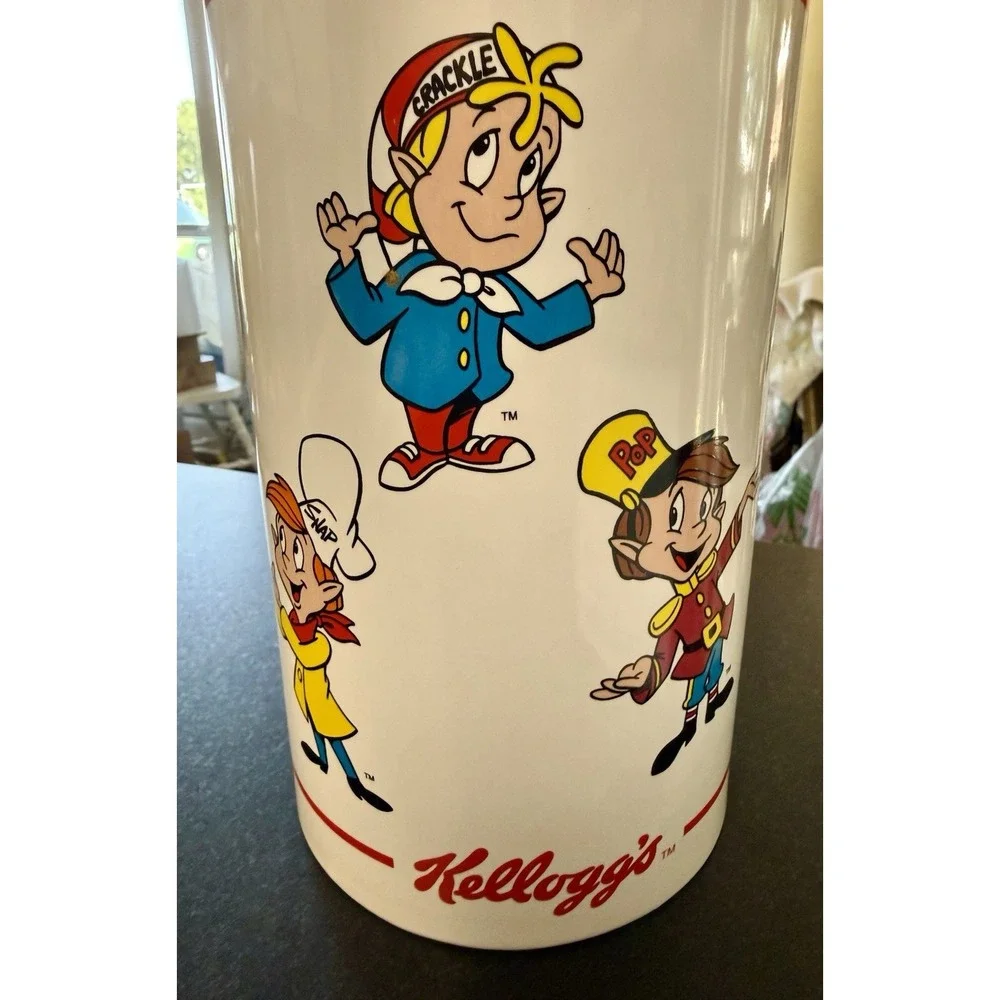 1999 Kellogg's Rice Krispies Treats CeramicCanister Treat Jar&Lid VTG